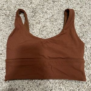 Lululemon align reversible bra (ribbed) in roasted brown - size 4